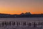 Astoria, Oregon and Saddle Mountain from Astoria Megler Bridge over Columbia River in Washington Coastal Print